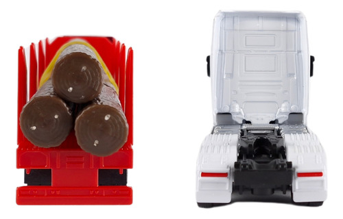 Caminhão Scania Madeira 1:64 Welly Branco