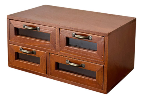 Organizador De Escritorio Con 4 Cajones, Caja De
