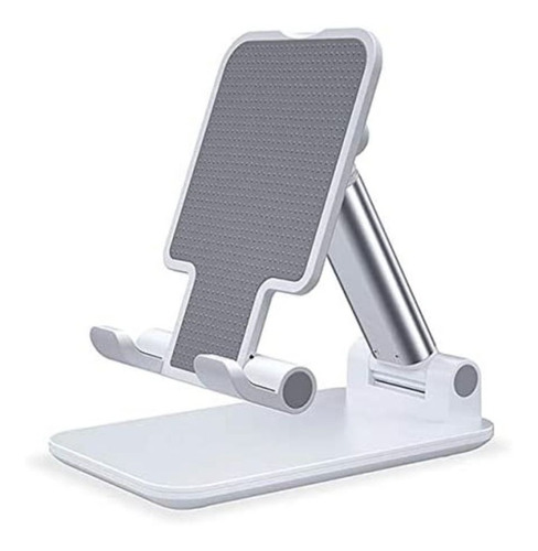 Suporte De Mesa P/ Celular Ajustável Tablet Smartphone Cor Branco