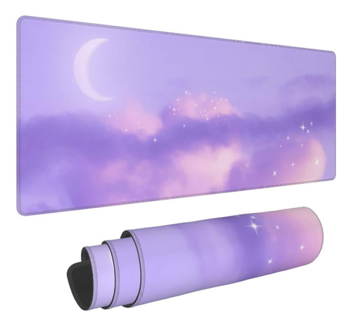 Mouse Pad De Nubes Pastel Púrpura Xl Alfombrilla 