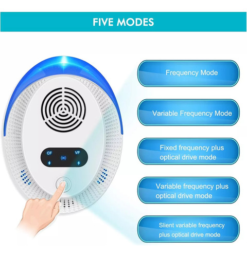 2× Repelente Eléctrico Ultrasonico Ratones Cucaracha Insecto