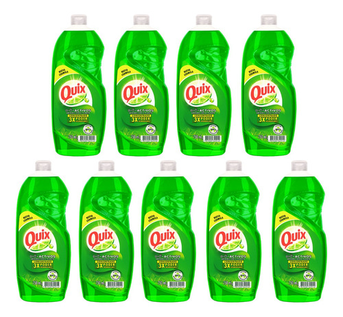 Pack 9 Lavaloza Quix Biodegradable Aroma Limón 750ml
