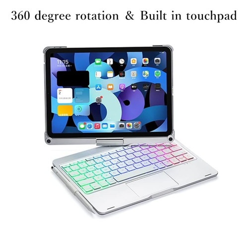 Funda De Teclado Plegable Con Retroiluminación Para iPad 10,