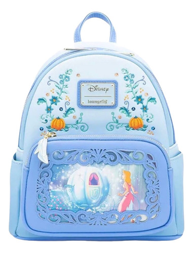 Mochila Cenicienta Disney Loungefly Color Celeste 9,1L