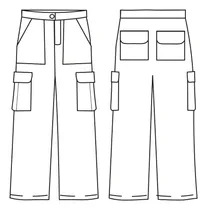 Comprar Molde Patrón Imprimible Pantalón Cargo 34-46 Pdf A4 Plotter