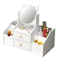 Comprar Organizador De Maquillaje Cosméticos Joyas Con Espejo Madera