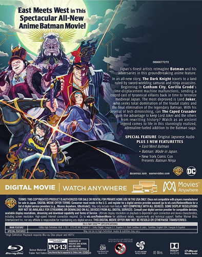 Imagen 2 de 2 de Blu-ray + Dvd Batman Ninja