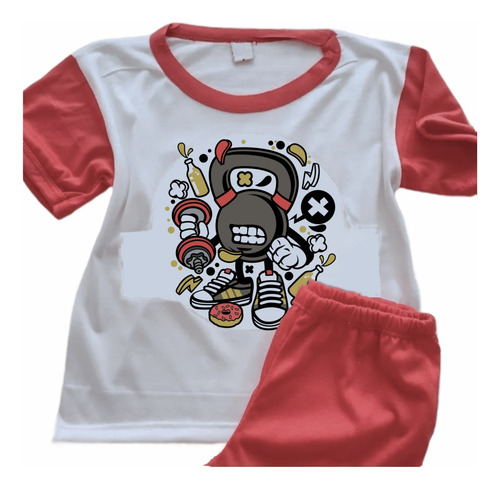 Pijamas Pesas Infantiles Estampadas Personalizadas - 0586