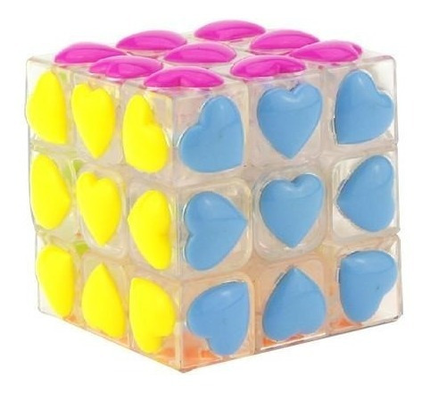 3x3x3 Yj Heart Tiled Cubo Mágico De Rubik Para Speedcubing!