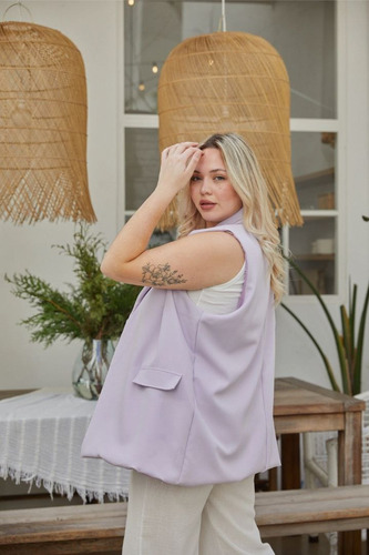 Chaleco Sastrero Largo Forrado Talle Plus Size 6 - 10 Cci