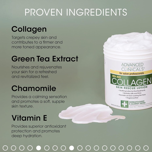 Advanced Clinicals Crema De Colágeno + Suero Facial Hinchado