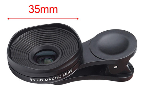 Lente De 35 Mm Teleobjetivo Negro Compacto Universal Ligero