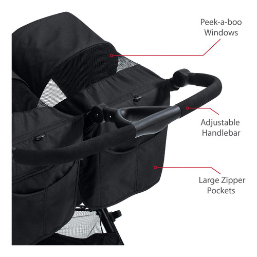 Britax B-lively Carriola Doble, Negro (raven), 1 Unidad (paquete De 1)