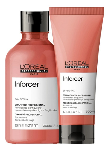Loreal Inforcer Shampoo 300ml + Condicionador 200ml