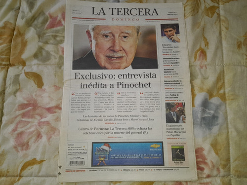 Diario La Tercera  Reportaje Encuesta Sobre General Pinochet