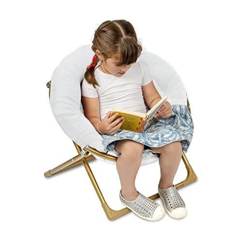 Silla Mini Acogedora Niños, Silla Plegable De Piel Sin...