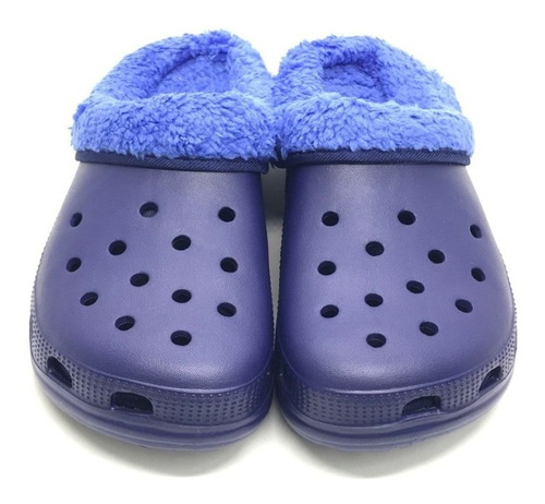 Imagen 3 de 4 de Pantufla Zueco Goma Corderito Piel Beach Winter Airness