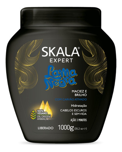 Crema De Tratamiento Capilar Skala Lama Negra Pote 1kg