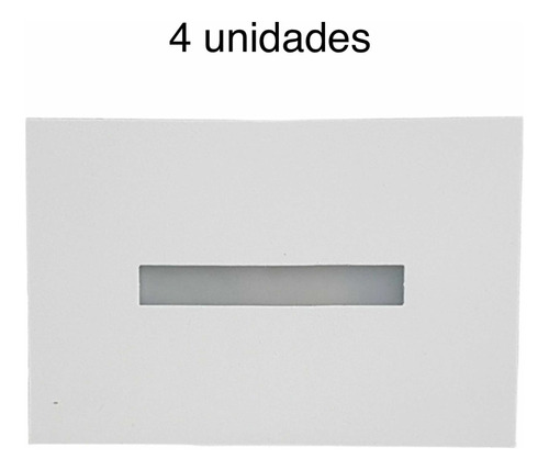 4 Balizador Retangular Friso 4x2 Para Led Halopin G9