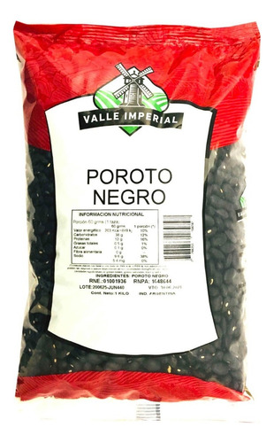 Poroto Negro 1 Kg. Valle Imperial