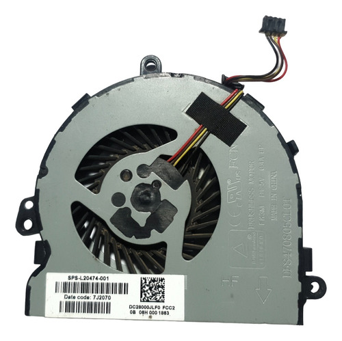 Fan Cooler Ventilador Para Hp 15-da 250 255 256 G7 4pin
