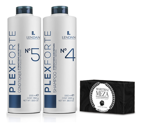 Plexforte Shampoo Y Bálsamo 1000ml C/u + Jabón Purificante