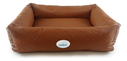 Cama Pet Luxo Cachorro/gato Impermeável Lavável Corino Média Cor Caramelo