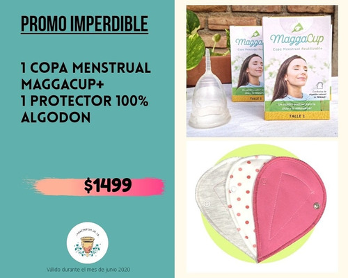 Kit Copa Menstrual Maggacup + Protector De Tela 100% Algodón