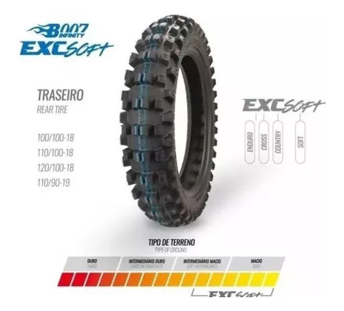 Pneu 110/100-18 Borilli Exc Soft Infinity Crf 230 Ktm Xr 250