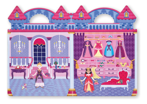 Melissa & Doug Set De Juego De Autoadhesivos Esponjosos Princesas, Libros De Actividades Para Niños, Ideal Para Viajes (67 Pegatinas)