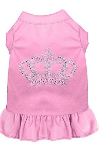 Mirage Pet Products Rhinestone Crown Dress, X-large, Rosa