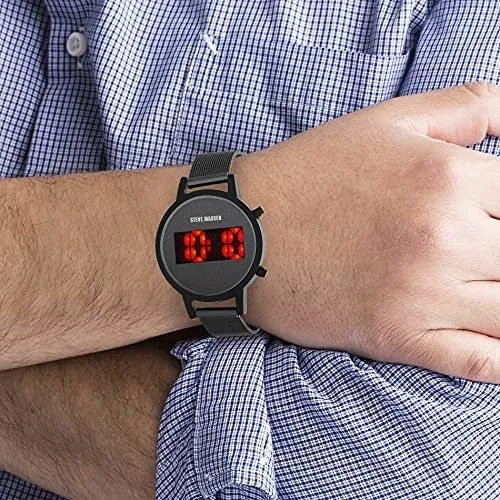 Reloj De Dama Steve Madden Reloj De Mujer Led Con Correa De