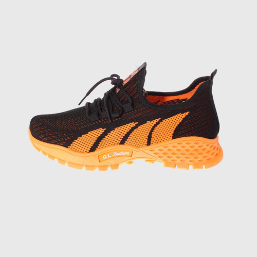 Zapatilla N/naranjo Vía Franca Art. 82109a20814hnblackorange