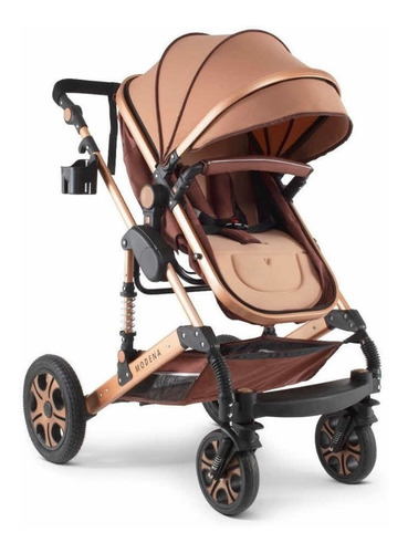 Imagen 1 de 3 de Cochecito de paseo Belluno Baby Modena beige con chasis color dorado
