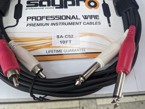 Cable Saypro Plug Dual A Rca Sa-c52-10ft