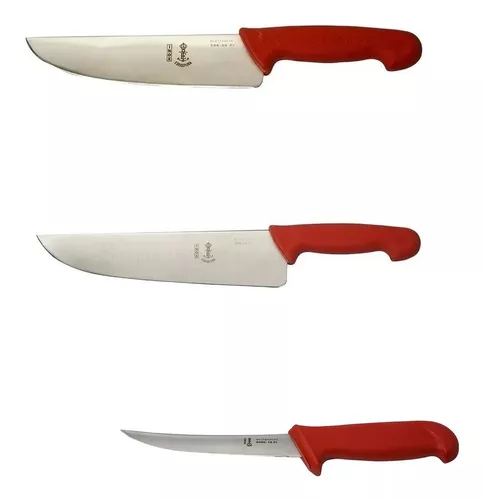 Cuchillo Mesa Rojo 3 Claveles - A Poutada