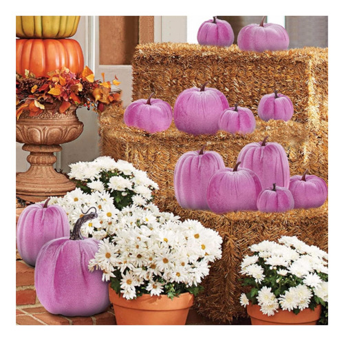 Pack Decoracion Hallowen 12 Calabazas Artificiales Funzhan