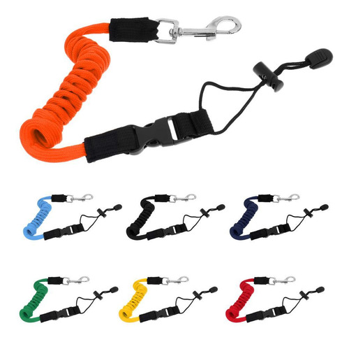 2 Ajustable Kayak Rod Leash Fishing Pole Paddle Naranja