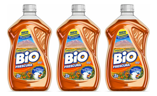 Detergente Bio Frescura Concentrado 3 Litros X3 Envío Gratis