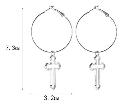 Aretes  De Aro Con Cruz Excelente Calidad 