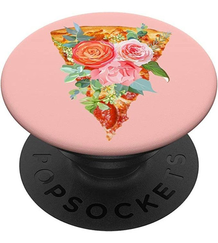 Flower Pizza Pink Cute Food Pizza Lover Gift Popsockets Gri