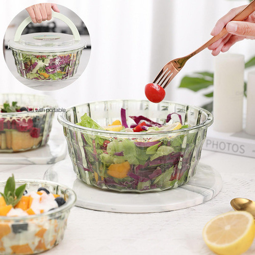 3 Piezas De Ensaladera Transparente Para Servir Cereales,