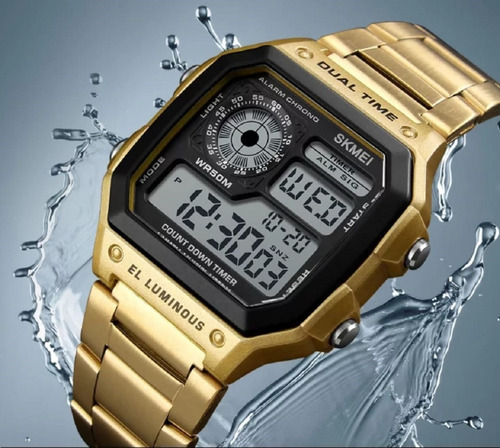 Relogio Masculino Skmei 1335 Pulseira Em Aço 50m Metros