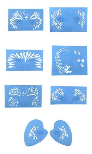 7diseños Plantilla De Pintura De Ojos Y Cara Plantilla De