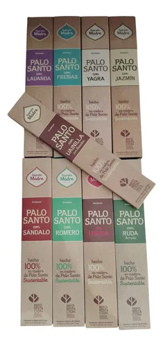 Incienso Palo Santo Sagrada Madre Pack X 3 Palo Santo Con Vainilla
