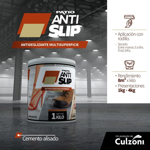 Pintura Antideslizante Interior Y Exterior Por 4 Kg 32m2