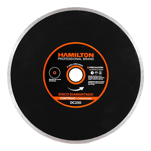 Disco Diamantado Continuo 230mm 9 PuLG Hamilton Dc230