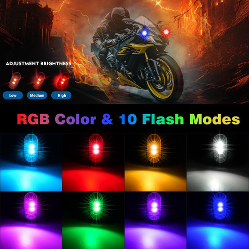 Luces Estroboscópicas Led Inalámbricas Impermeables, Luces 8