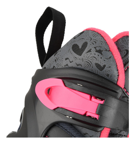Rollers Patin Extensibles 3 En 1 Kossok Onyx + Protecciones L 38-42 7 Cm Negro Fucsia 950