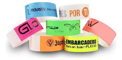 comprar 100 Pulseras Tyvek Personalizadas (con Impresión) Eventos!